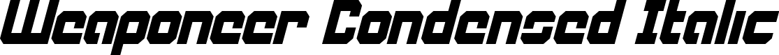 Weaponeer Condensed Italic
