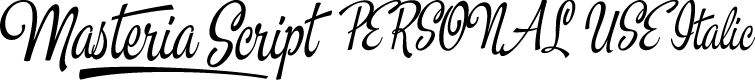 Masteria Script PERSONAL USE Italic