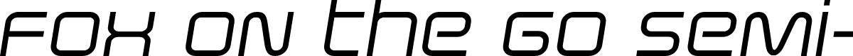 Fox on the Go Semi-Italic