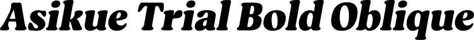 Asikue Trial Bold Oblique