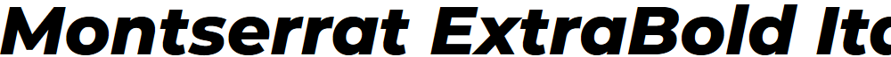 Montserrat ExtraBold Italic