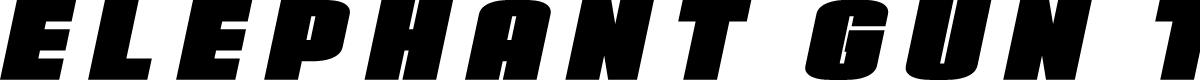 Elephant Gun Title Italic