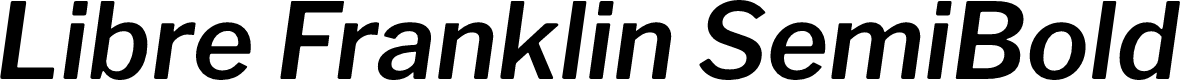 Libre Franklin SemiBold Italic
