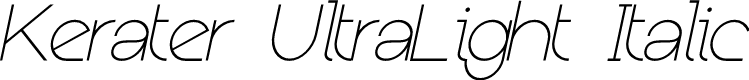Kerater UltraLight Italic