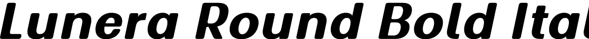 Lunera Round Bold Italic