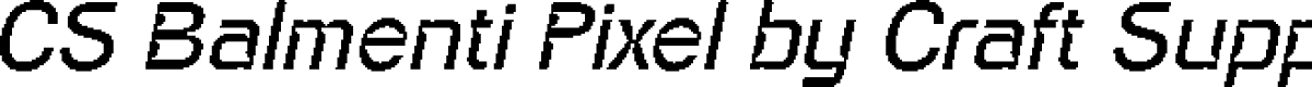 CSBalmentiPixel-Regular Demo