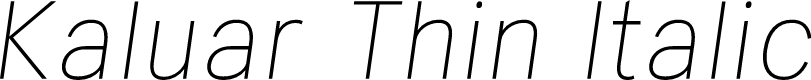 Kaluar Demo Thin Italic