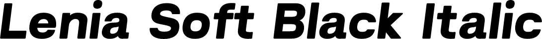 Lenia Soft Demo Black Italic