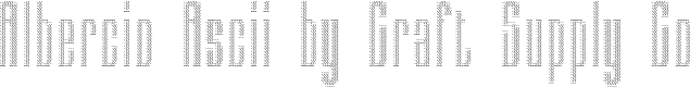 Albercio Ascii Regular Demo