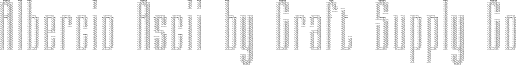 Albercio Ascii Regular Demo