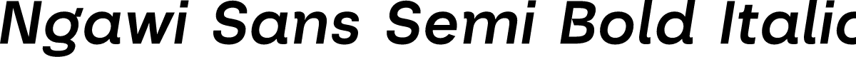 Ngawi Demo Semi Bold Italic