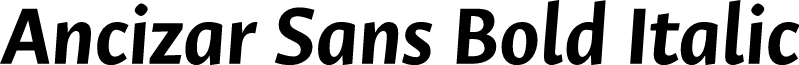 Ancizar Sans Bold Italic