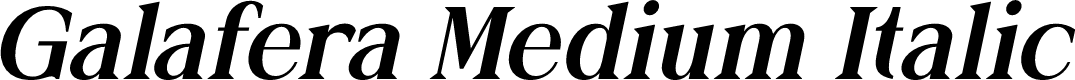 Galafera Medium Italic