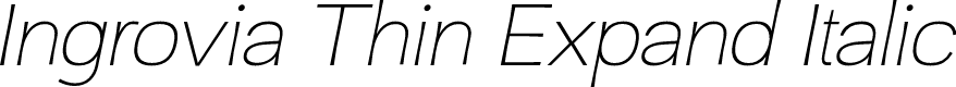 Ingrovia Thin Expand Italic