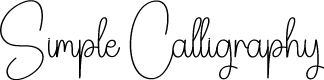 Simple Calligraphy