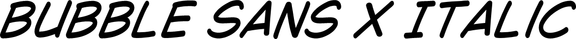 Bubble Sans X Italic