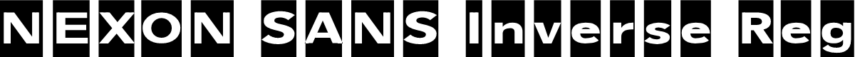 NEXON SANS Inverse Regular