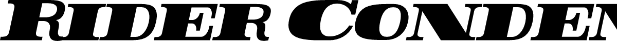 Rider Condensed ExtraBlack Italic