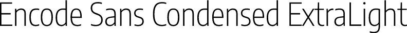 Encode Sans Condensed ExtraLight
