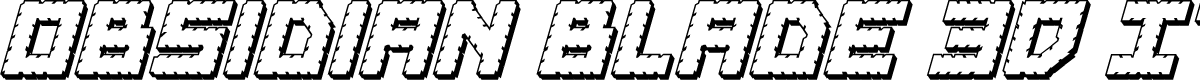 Obsidian Blade 3D Italic