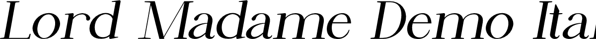 Lord Madame Demo Italic
