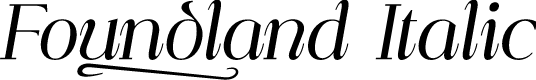 Foundland Italic PERSONAL USE ONLY Regular