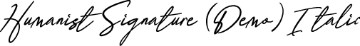 Humanist Signature (Demo) Italic