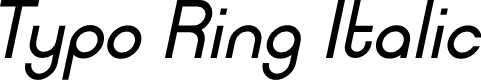 Typo Ring Demo Italic