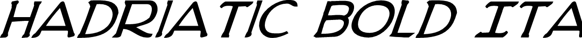 Hadriatic Bold Italic