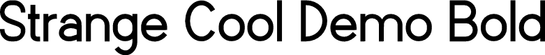 Strange Cool Demo Bold