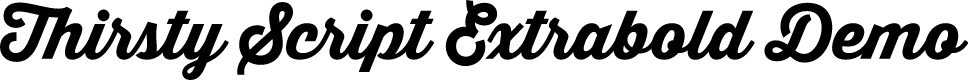 Thirsty Script Extrabold Demo