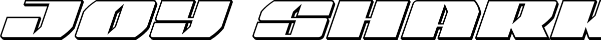 Joy Shark Outline Italic