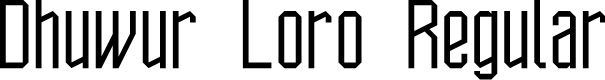 Dhuwur Loro Regular