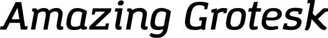 Amazing Grotesk DemiBold Italic