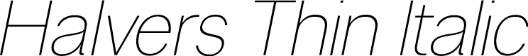 Halvers Thin Italic