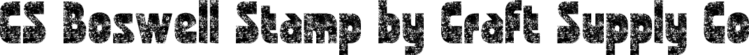 CSBoswellStamp-Regular Demo