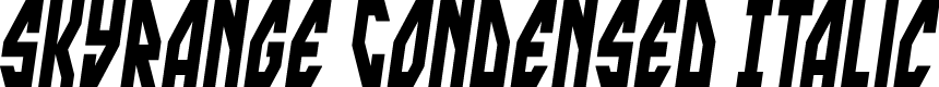 skyrange Condensed Italic