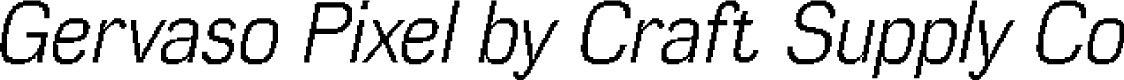 GervasoPixel-Regular Demo