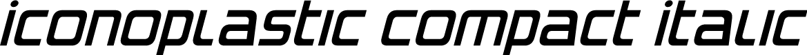 Iconoplastic Compact Italic