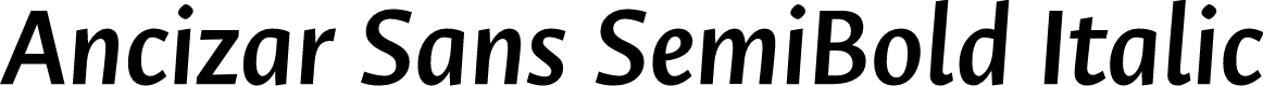 Ancizar Sans SemiBold Italic