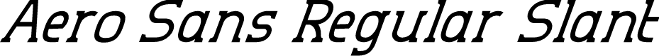 Aero Sans Regular Slant