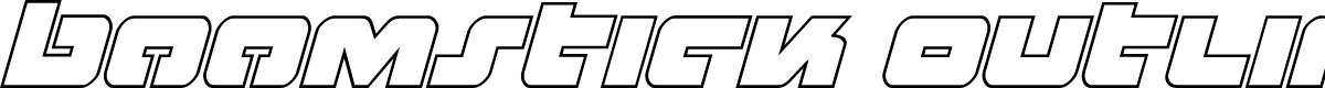 Boomstick Outline Italic