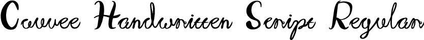 Couvee Handwritten Script Regular