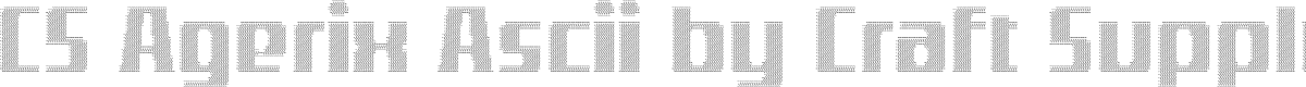CS Agerix Ascii Regular Demo