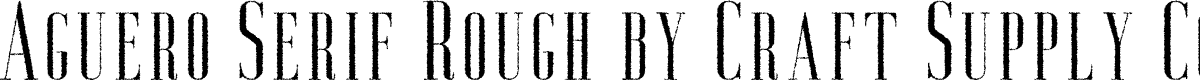 Aguero Serif Rough Demo Regular