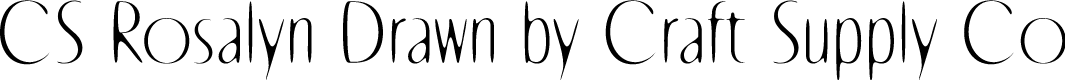 CSRosalynDrawn-Regular Demo