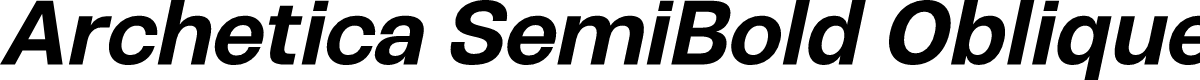 Archetica SemiBold Oblique