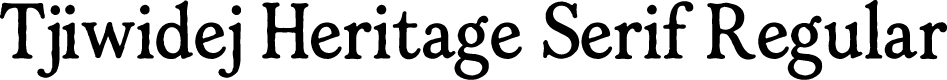 Tjiwidej Heritage Serif Regular