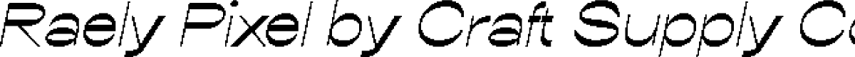 RaelyPixel-Regular Demo