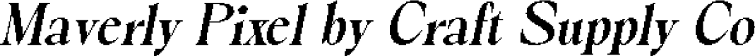 MaverlyPixel-Regular Demo